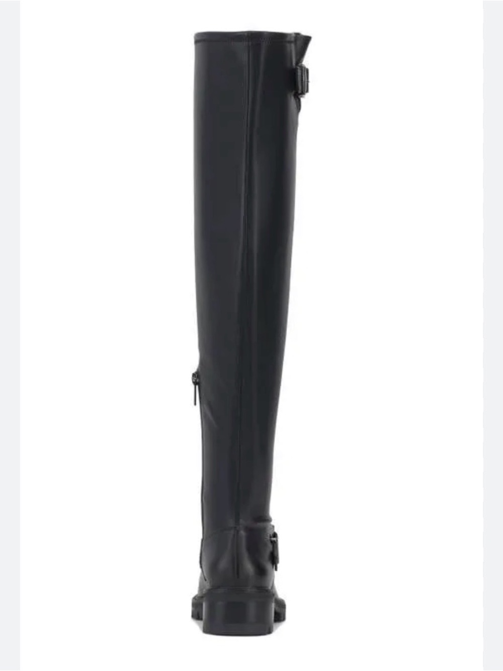 Vince Camuto Abrila Knee-High Black Leather Lug Sole Tall Boots Size 6.5 NEW - Picture 2 of 11